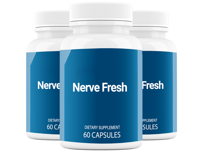 Three bottles of Nerve Fresh dietary supplement